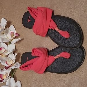 Peach Sanuk Sandals